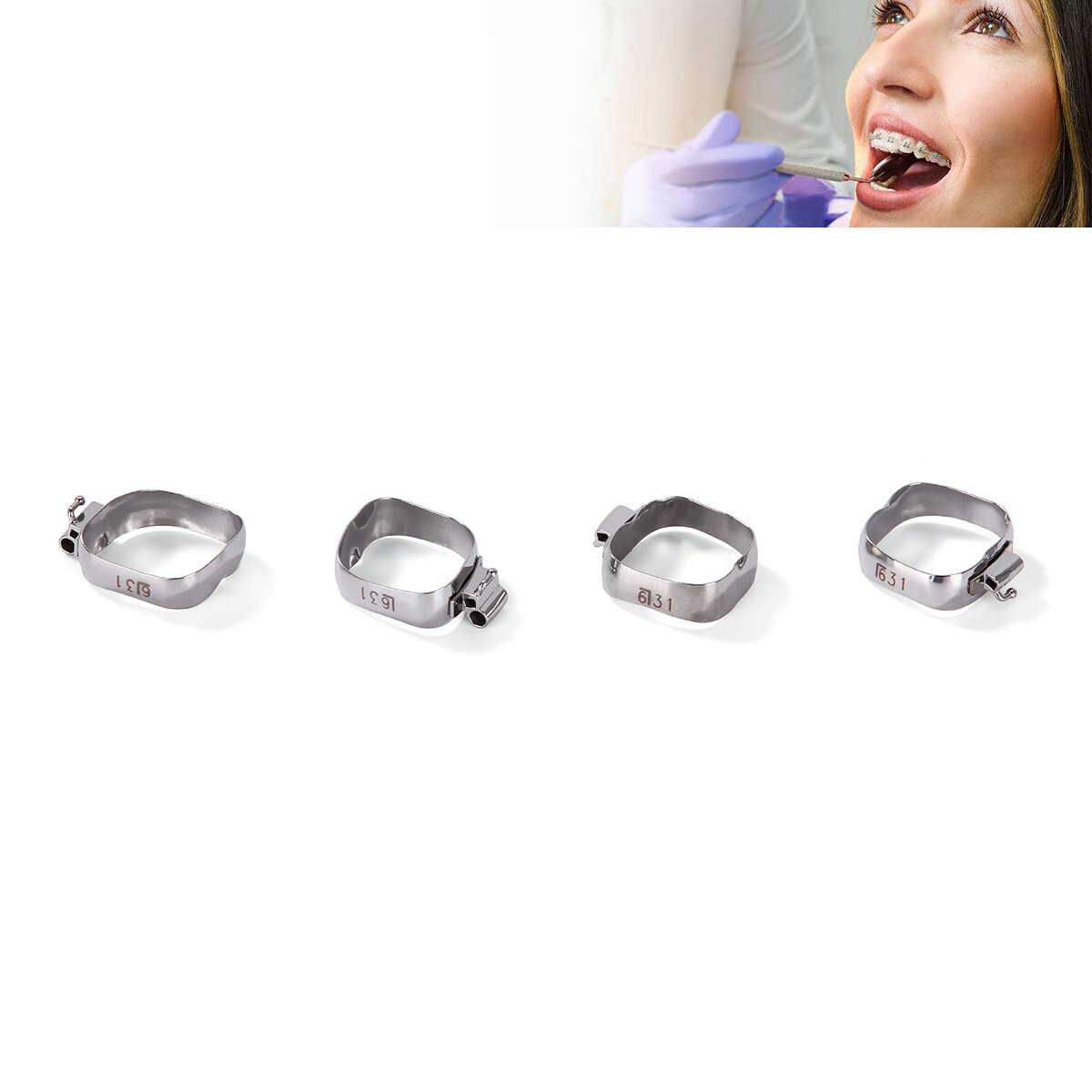 AZDENT Dental Orthodontic Bands with Buccal Tube 1st Molar Roth/MBT 022