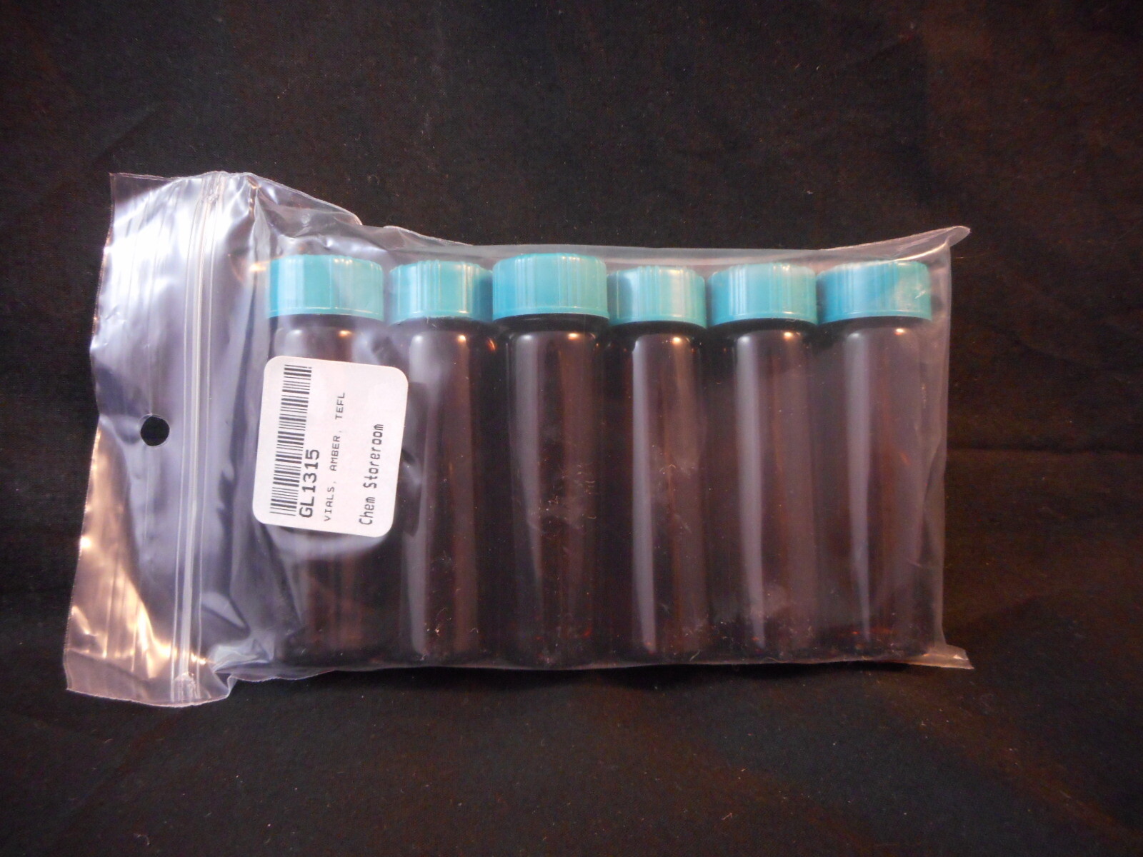 QORPARK Glass 15mL 4 dram Media Storage Vials W/Cap 18-400 Cap 6/Pack