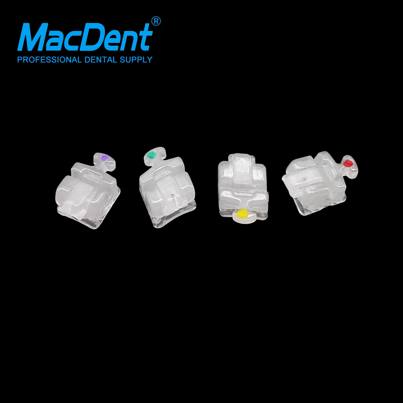 Orthodontic Self Ligating Brackets Ceramic Sapphire brace RothMBT 022”3/345Hook