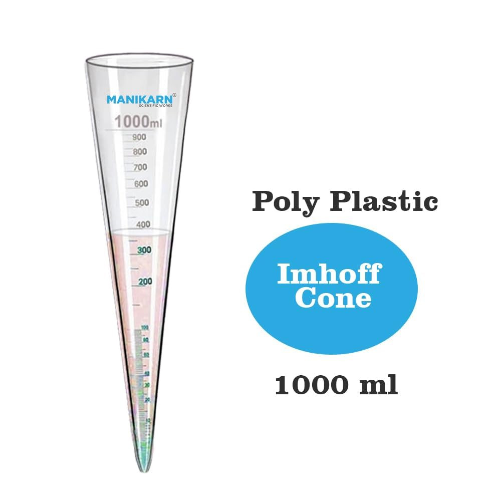 1000 Ml Imhoff Cone for Sedimentation & Biofloc Test | Water Testing Cone for Fi