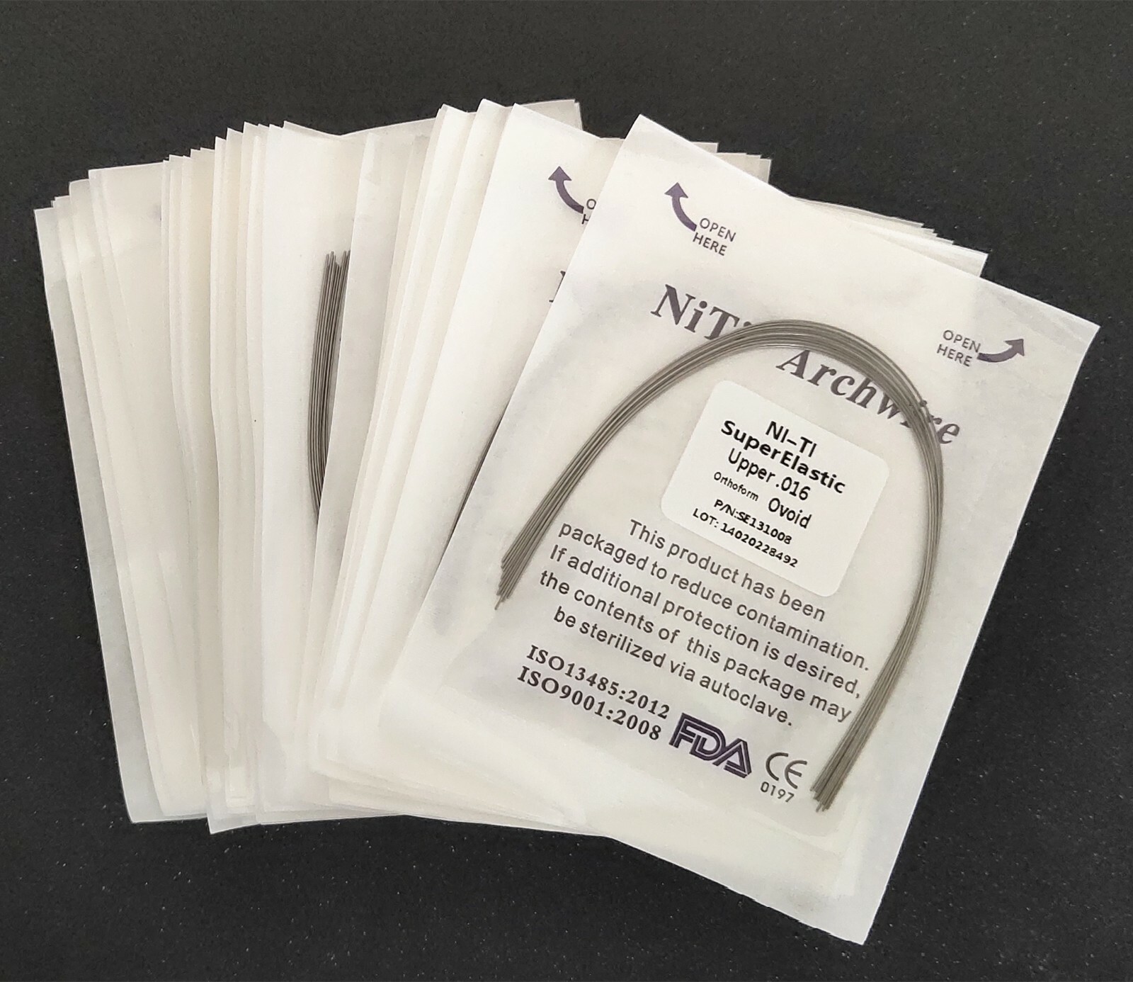 50Pieces Dental Wire Round Super Elastic Niti Arch Wires Ovoid Orthodontics Arcs