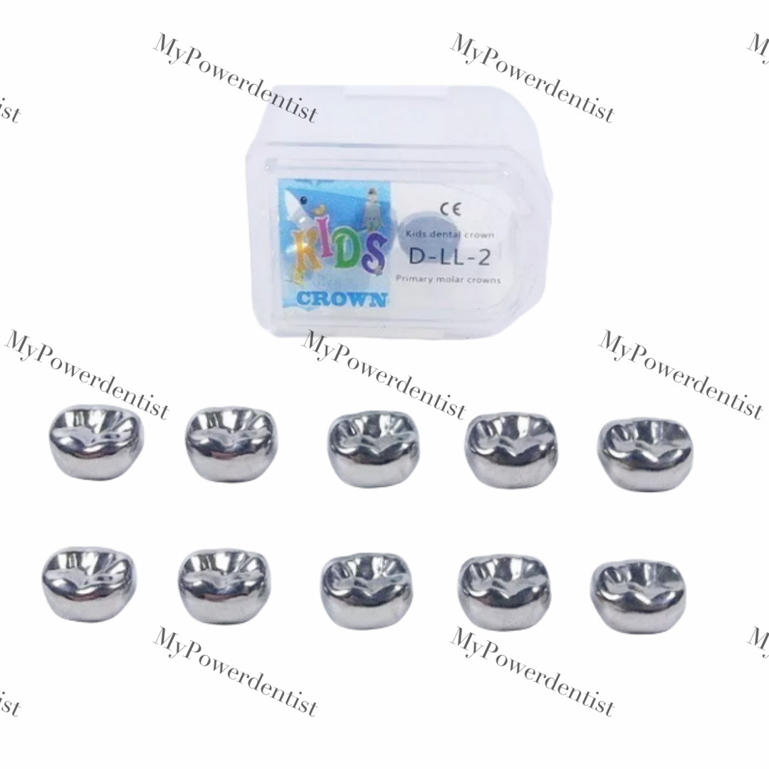 Dental Kids Primary Molar Crown Stainless Steel Kit/Refill 48Size
