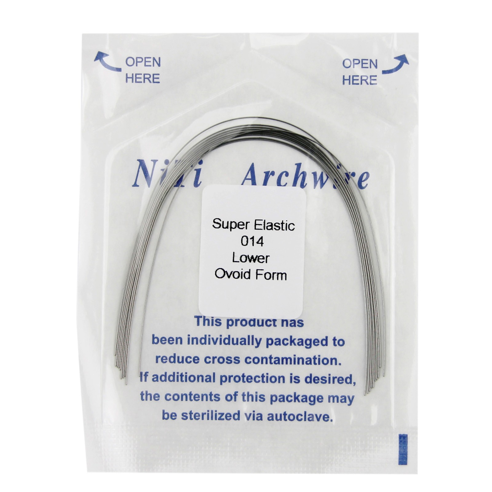 100PCS Dental Orthodontic Arch Wire Niti Round Ovoid Upper Lower 012 014 016 018
