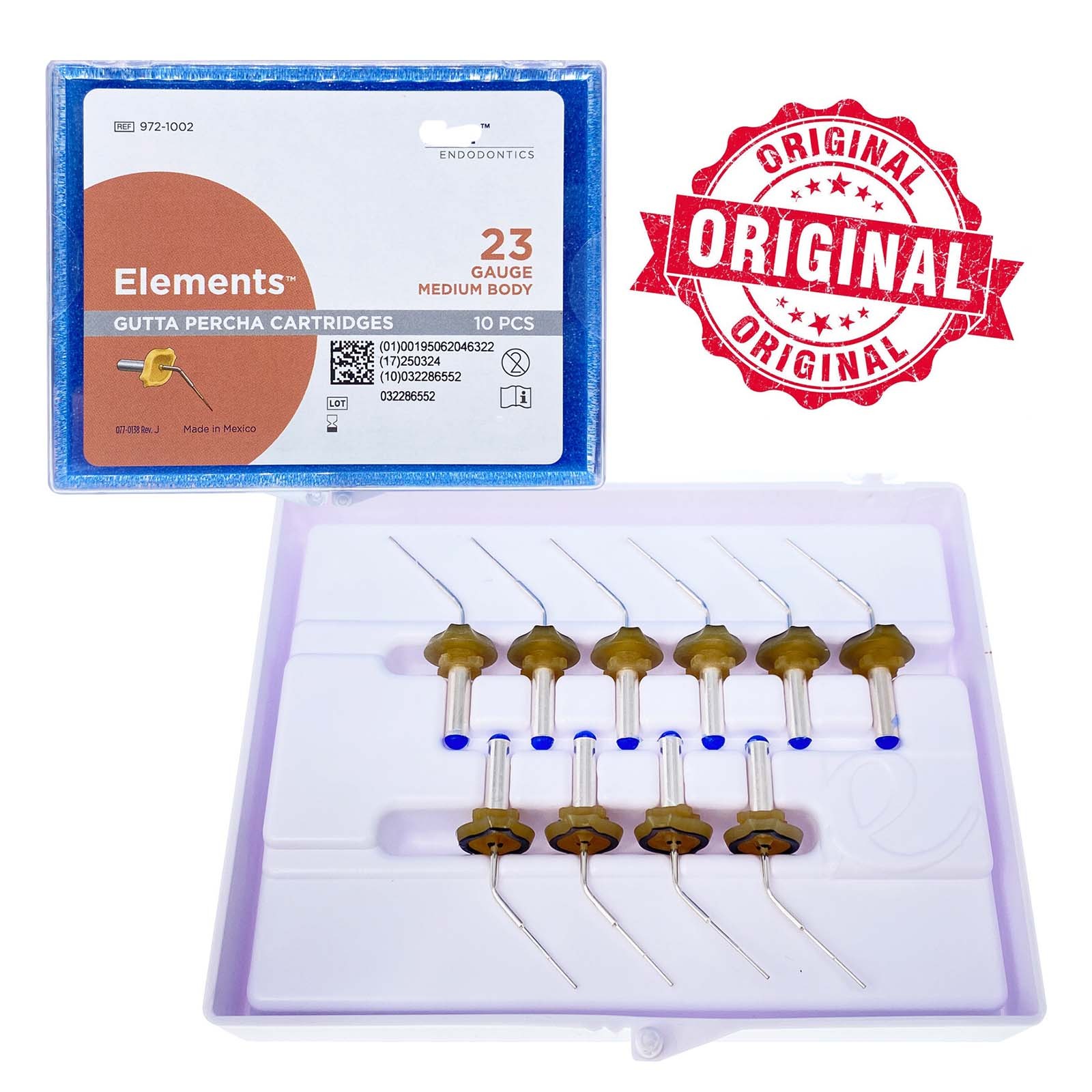 Kerr Elements Gutta Percha Cartridges 23 Gauge Genuine Dental Endodontic