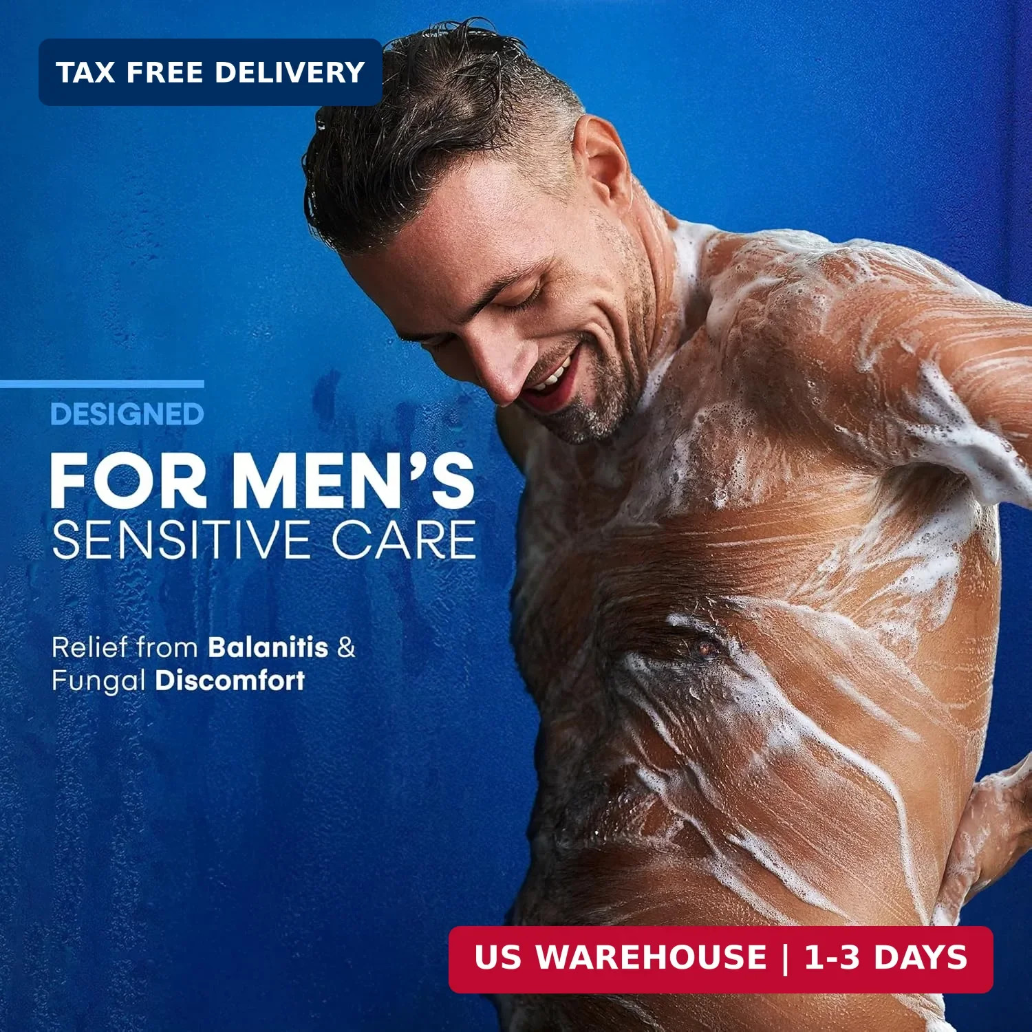 Balanitis Treatment for Men – Relieves Redness & Itching – Cream & Soap 2-Pc Kit
