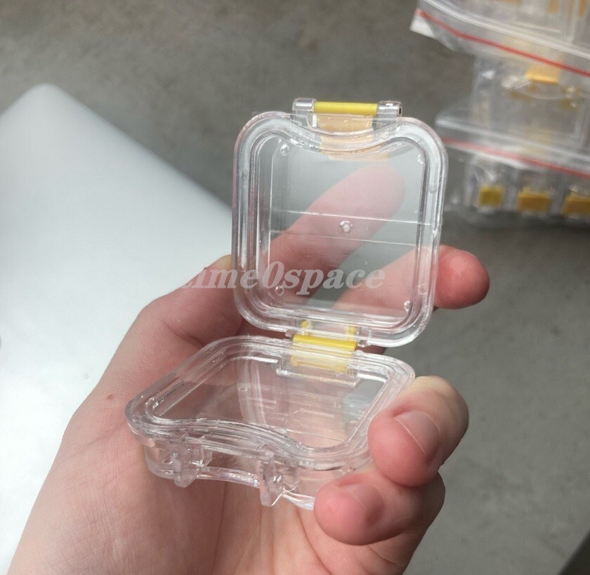 20Pcs Dental Box Jewelry Storage Boxes Hinged Display Clear Membrane Case Small
