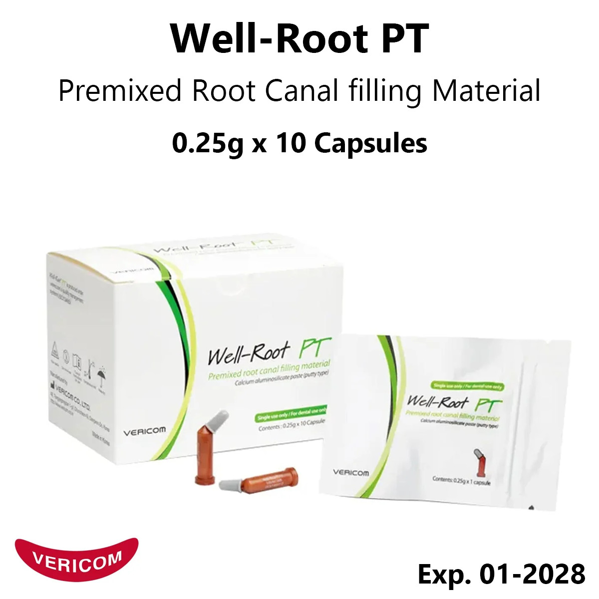 Root Canal Materials Well-Root PT Premixed | 10 x 0.25g Capsules