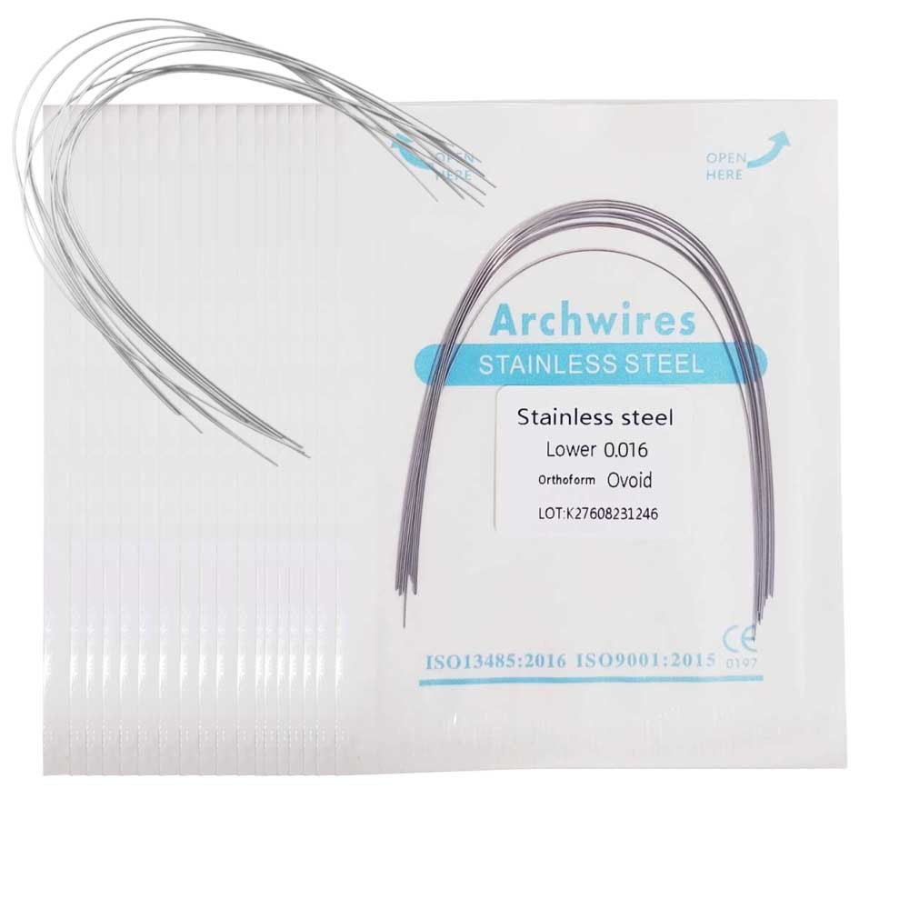 Dental Orthodontic Stainless Steel Round Arch Wire Ovoid Form 10pcs/pack