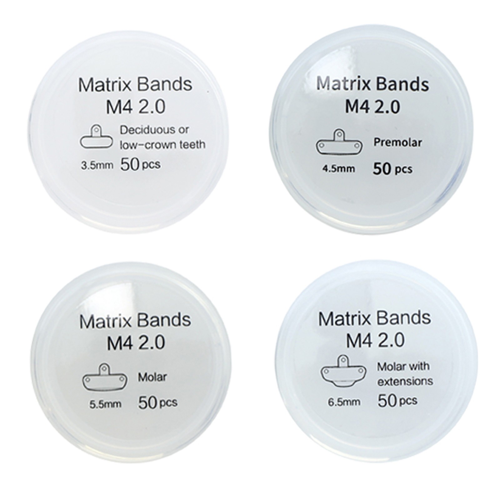 Dental Non-stick Matrix Bands Palodent 3D Fusion Firm Sectional Matrices M4 2.0
