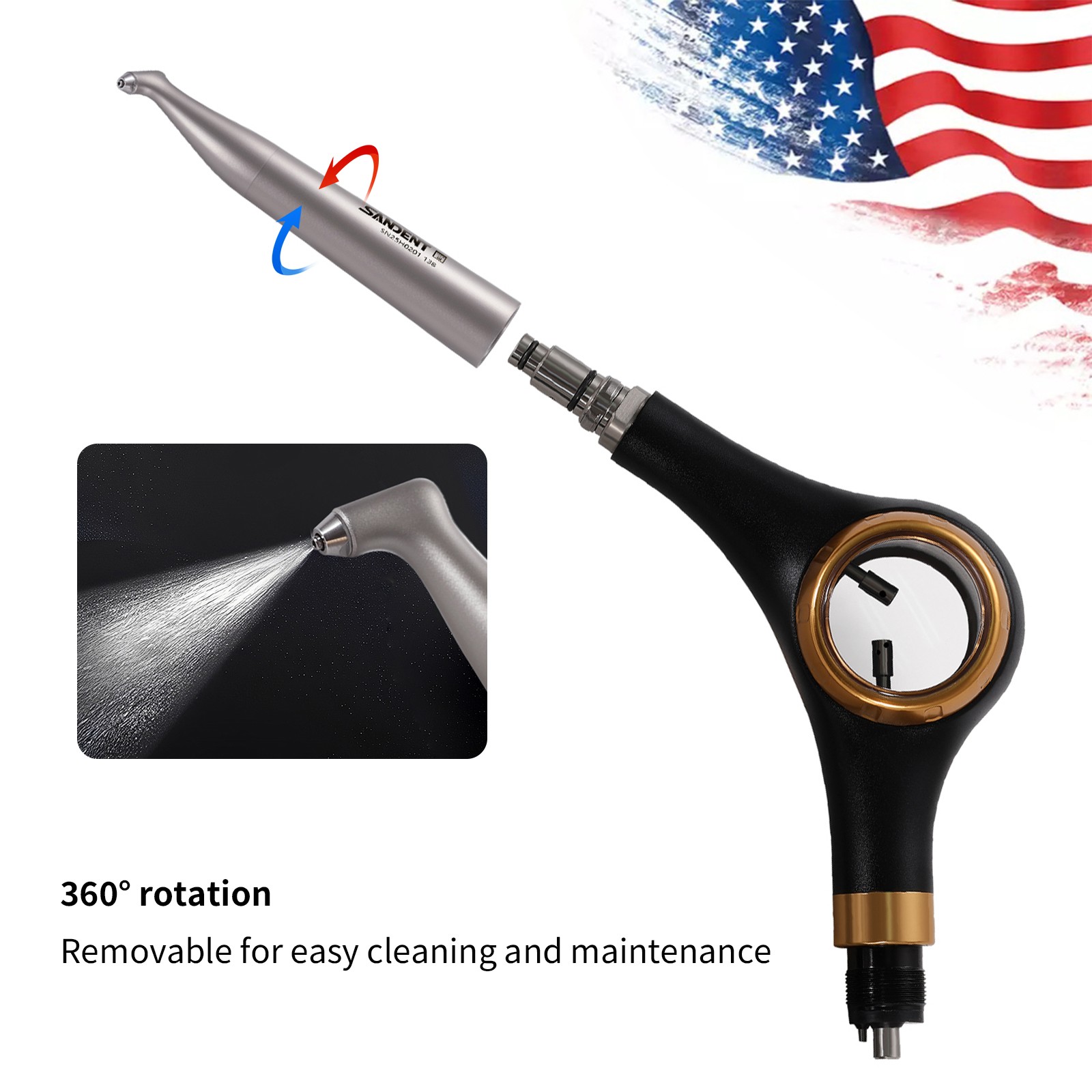 Woodpecker Style Dental Air Polisher AP-H Supragingival Polishing Handpiece