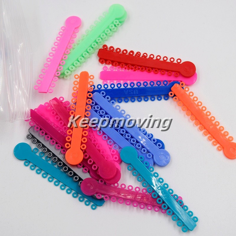 1040 Dental Orthodontic Ligature Ties Elastic Rubber Band Elastomeric Ligaduras