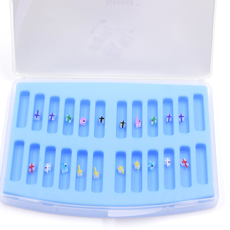 Dental Orthodontic Monocrystalline Sapphire Brackets 345 Hooks Roth/MBT 022/018