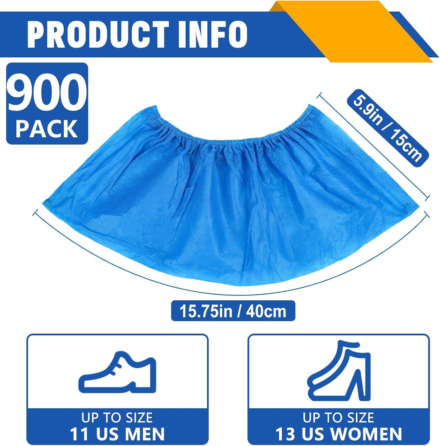 900 Pack 450 Pairs Shoe Covers Disposable Non-woven Fabric Shoes Covers Indoor