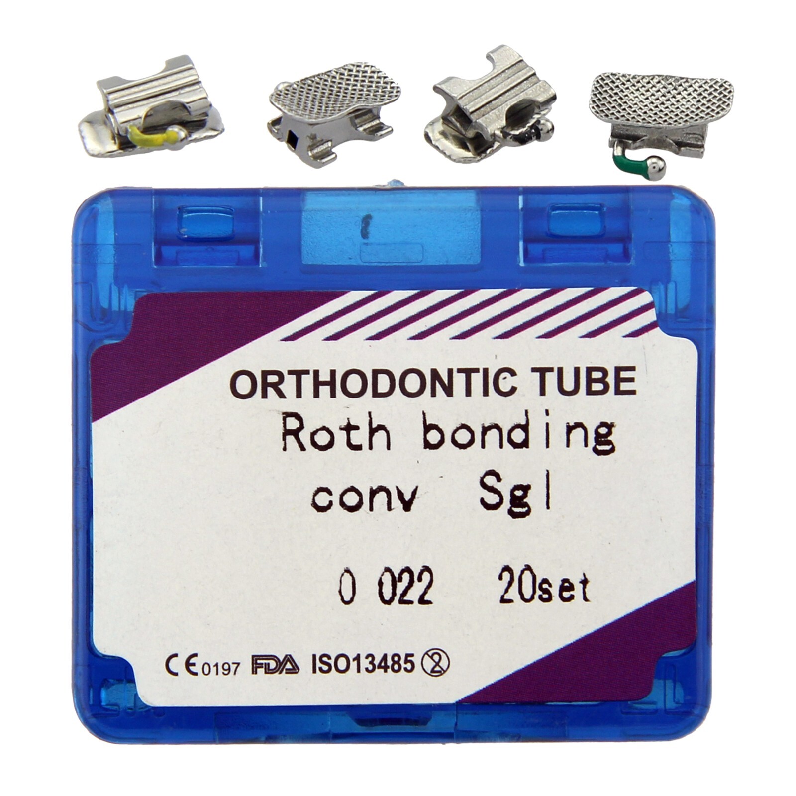 20Types Dental Orthodontic Buccal Tubes 1st 2nd Molar Bracket Bondable Roth MBT