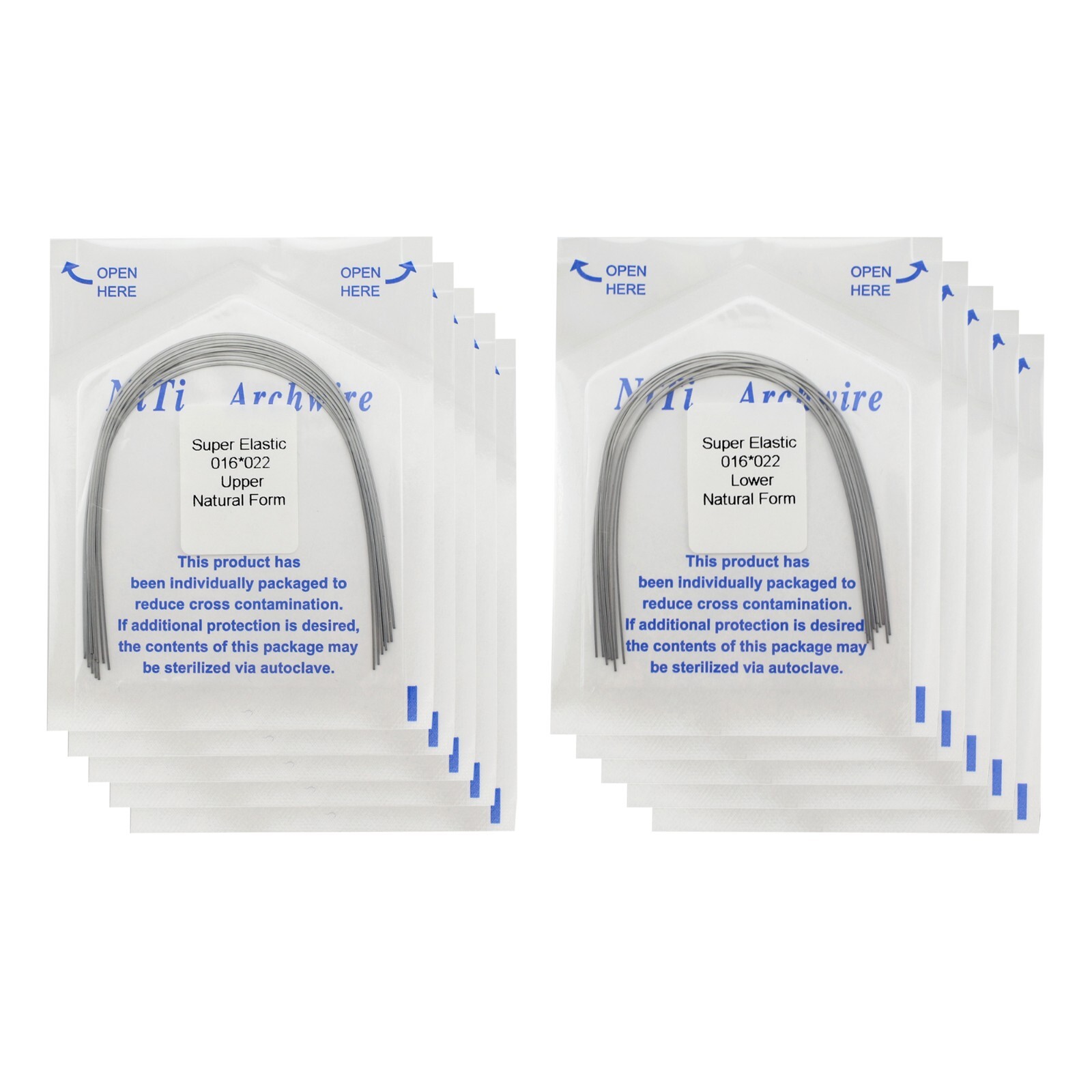 100pcs Dental Orthodontic Niti Arch Wire Natural Form Arches Round Rectangular