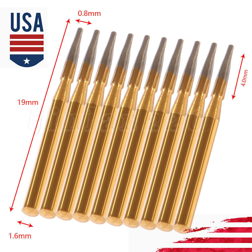 TRIMMING & FINISH DENTAL CARBIDE BURS 12 BLADES FF 7901 NEEDLE 10/PK