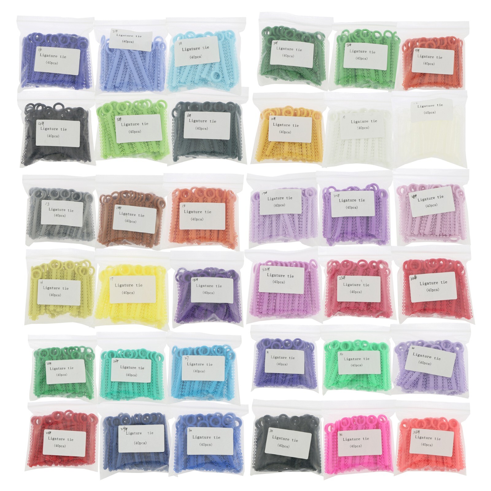 1040pc Dental Orthodontic Ligature Ties Elastic Rubber Bands ligas de ortodoncia