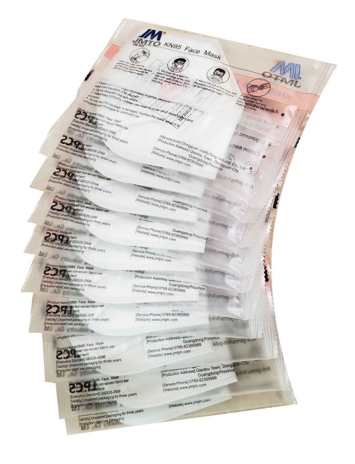 KN95 Face Mask 10 Piece Protective Respirator Covers Mouth & Nose FAST Shipping