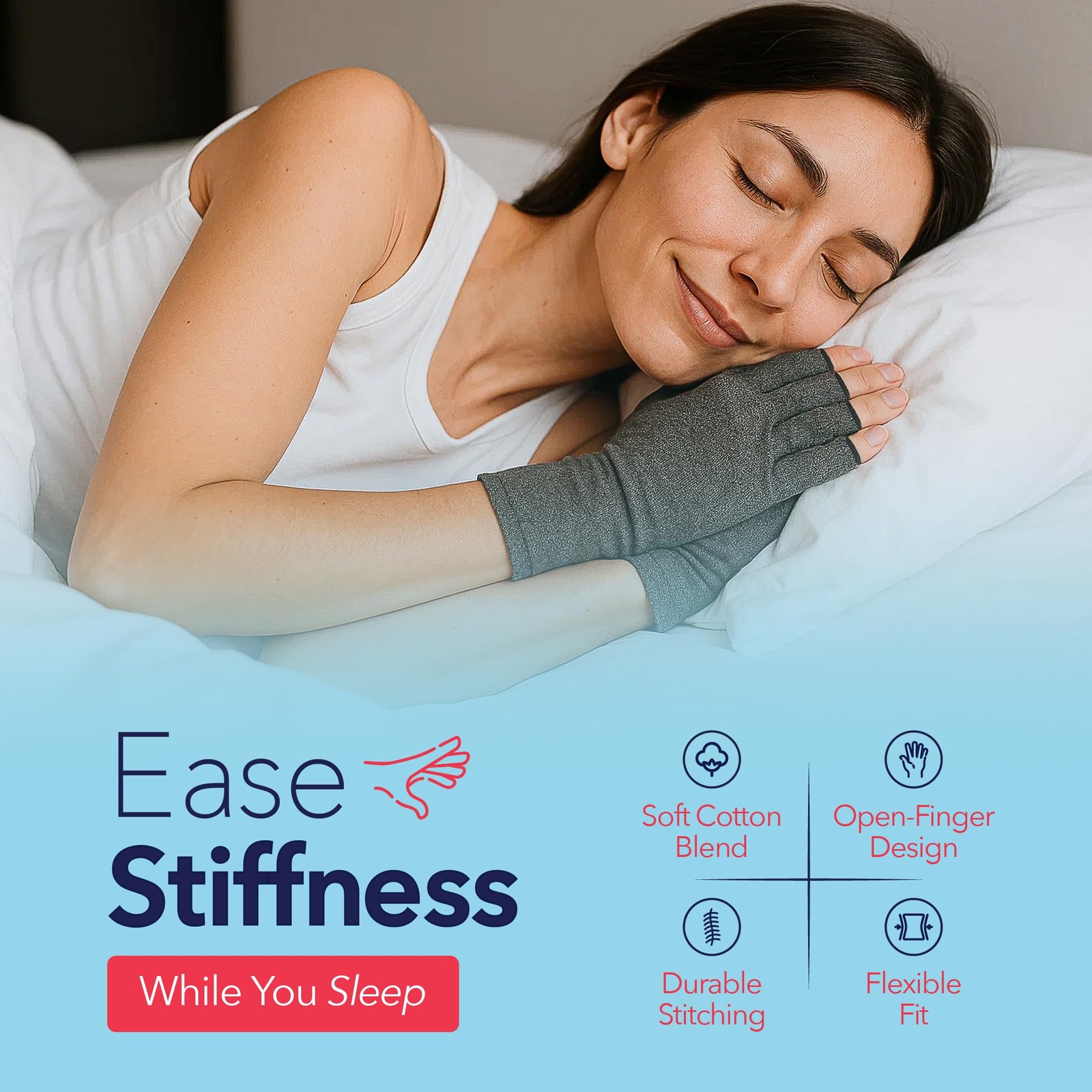 Dr. Arthritis Doctor Developed Compression Gloves For Women And Men/Open-Finger
