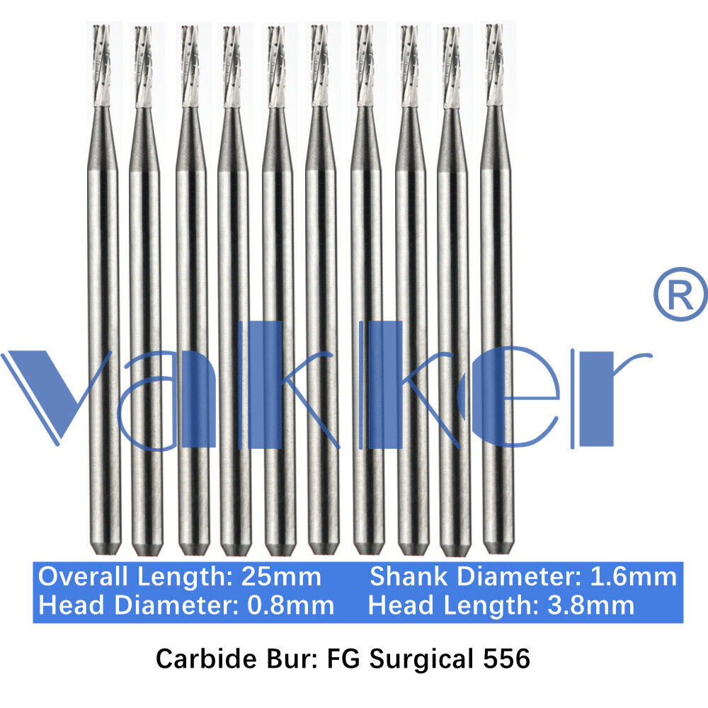 10/Pack Dental Surgical Carbide Burs Latch Type RA SURG Burs Low Speed RA1/4 RA1