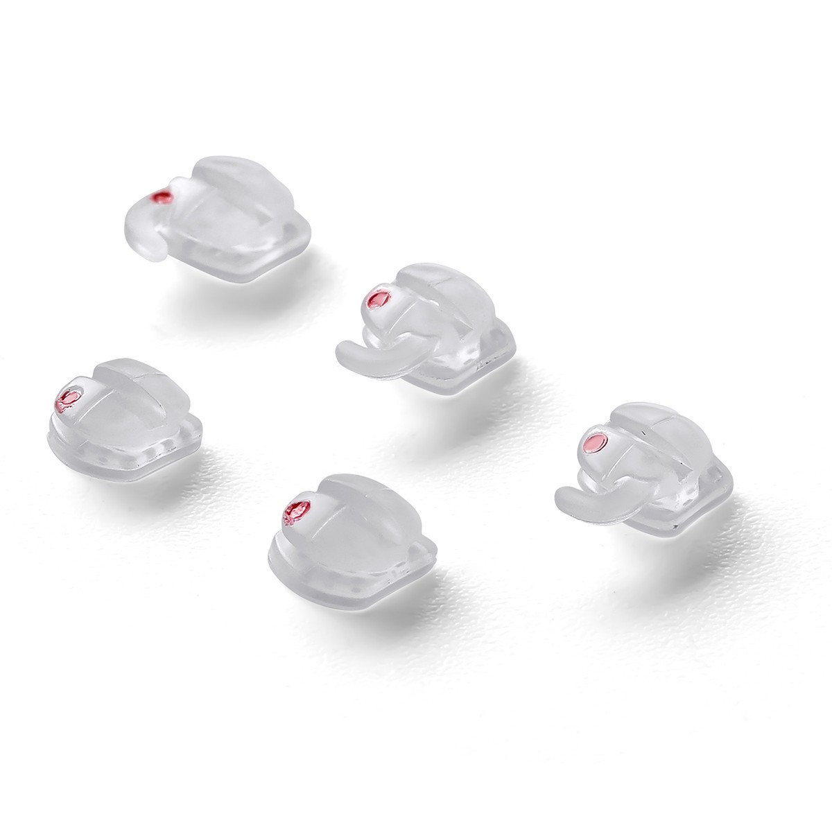 Mid-axis Dental Orthodontic Ceramic Clear Braces Brackets Roth 0.022 Hooks 345
