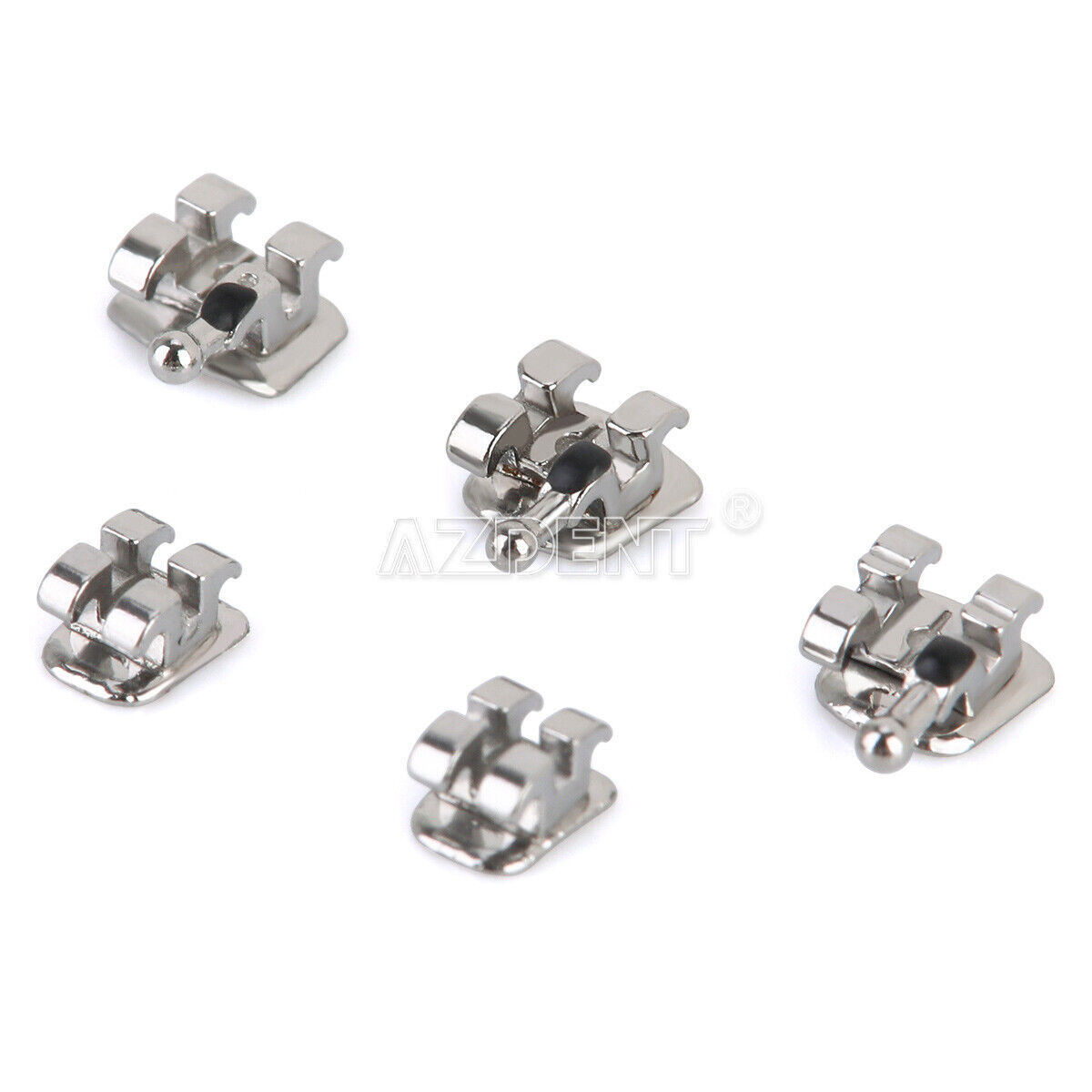 AZDENT Dental Orthodontic Metal Brackets Braces Standard MBT 022 Hooks 345/3