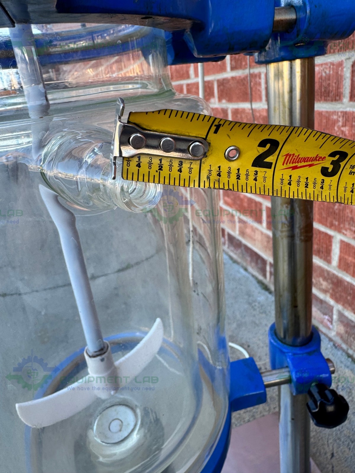 China 5 Liter Jacketed Glass Reactor w/ China Overhead Stirrer