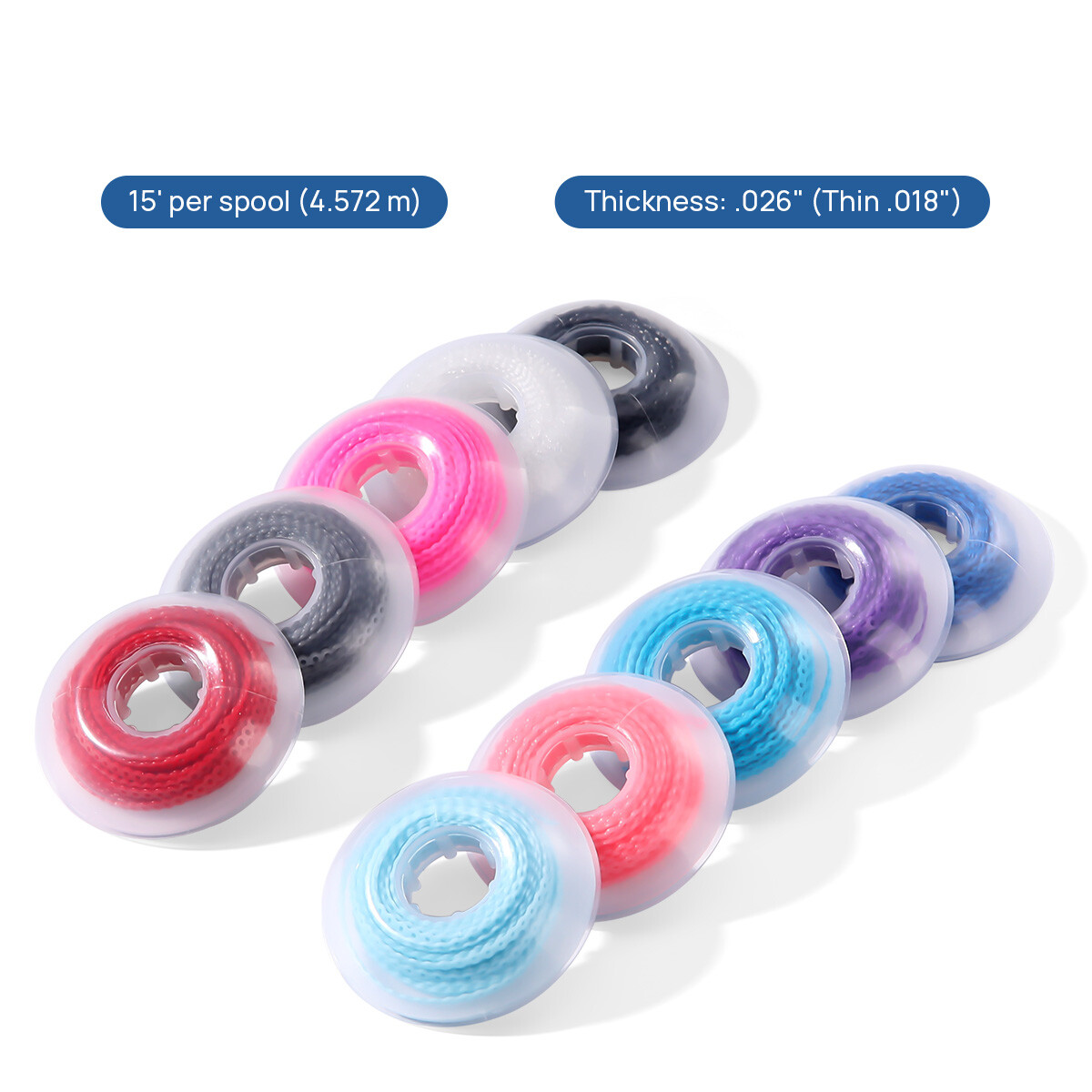 Dental Orthodontic Power Chains Braces Rubber Bands Elastic Short/Long/Closed