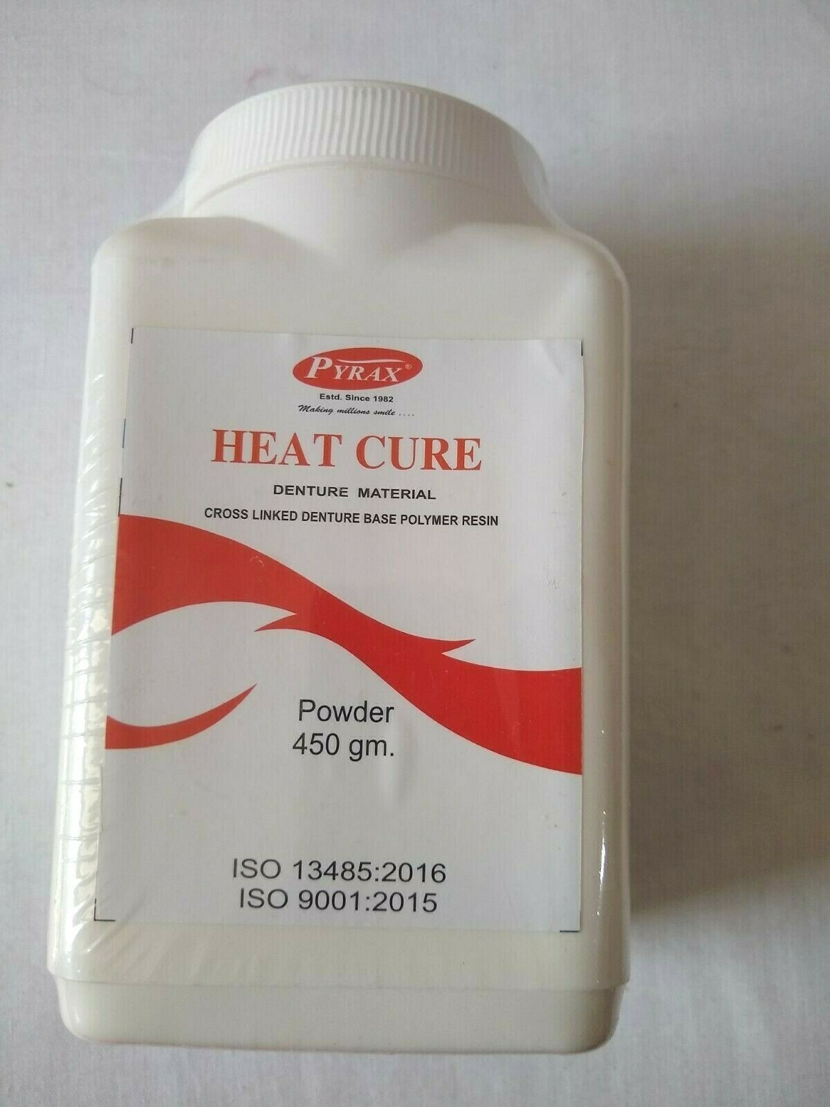 Dental HEAT CURE Material Powder for Acrylic Denture 400g PYRAX II Free Ship
