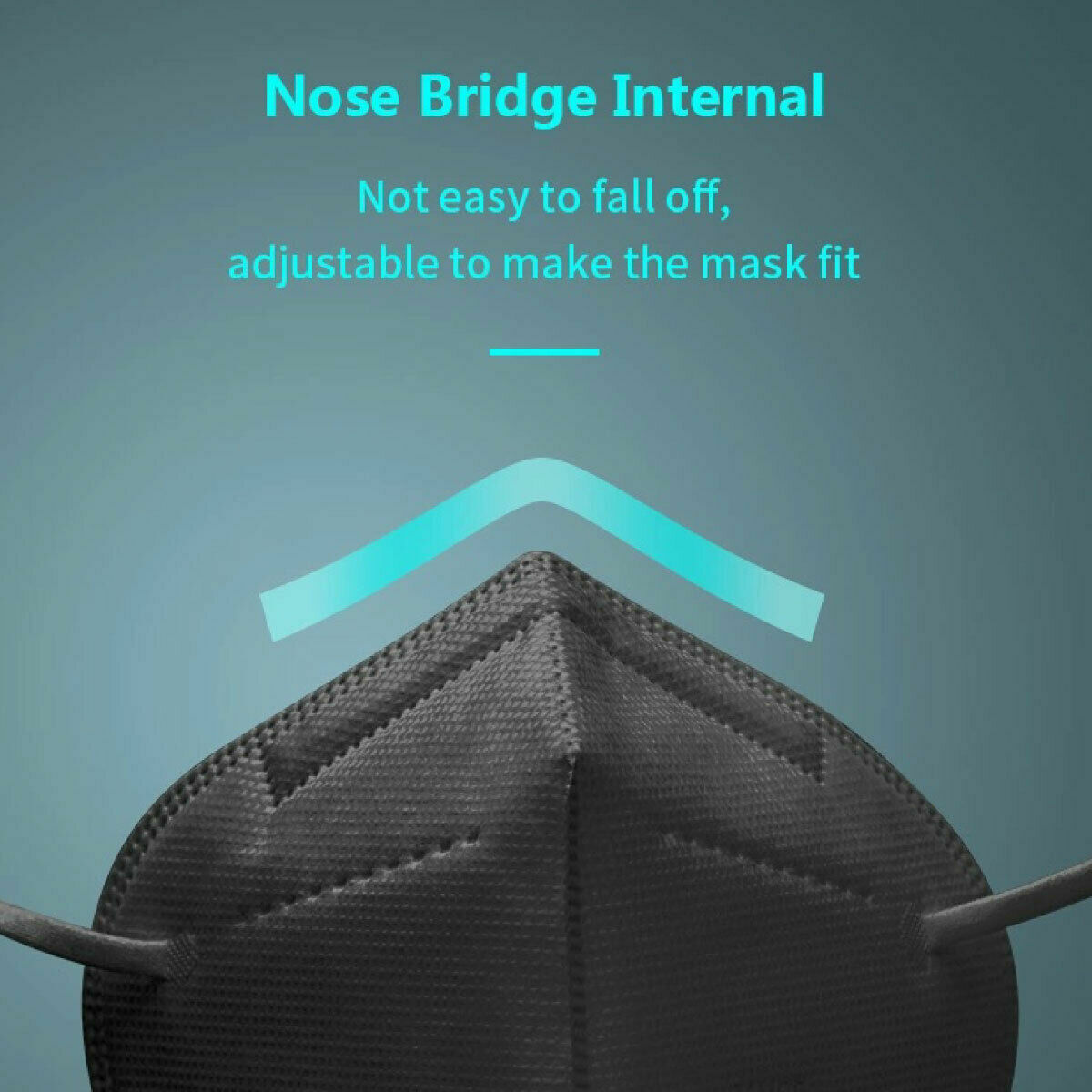 【 10 Pack 】 BLACK KN95 Mask Face Mask, 5-Layer Protective Respirator