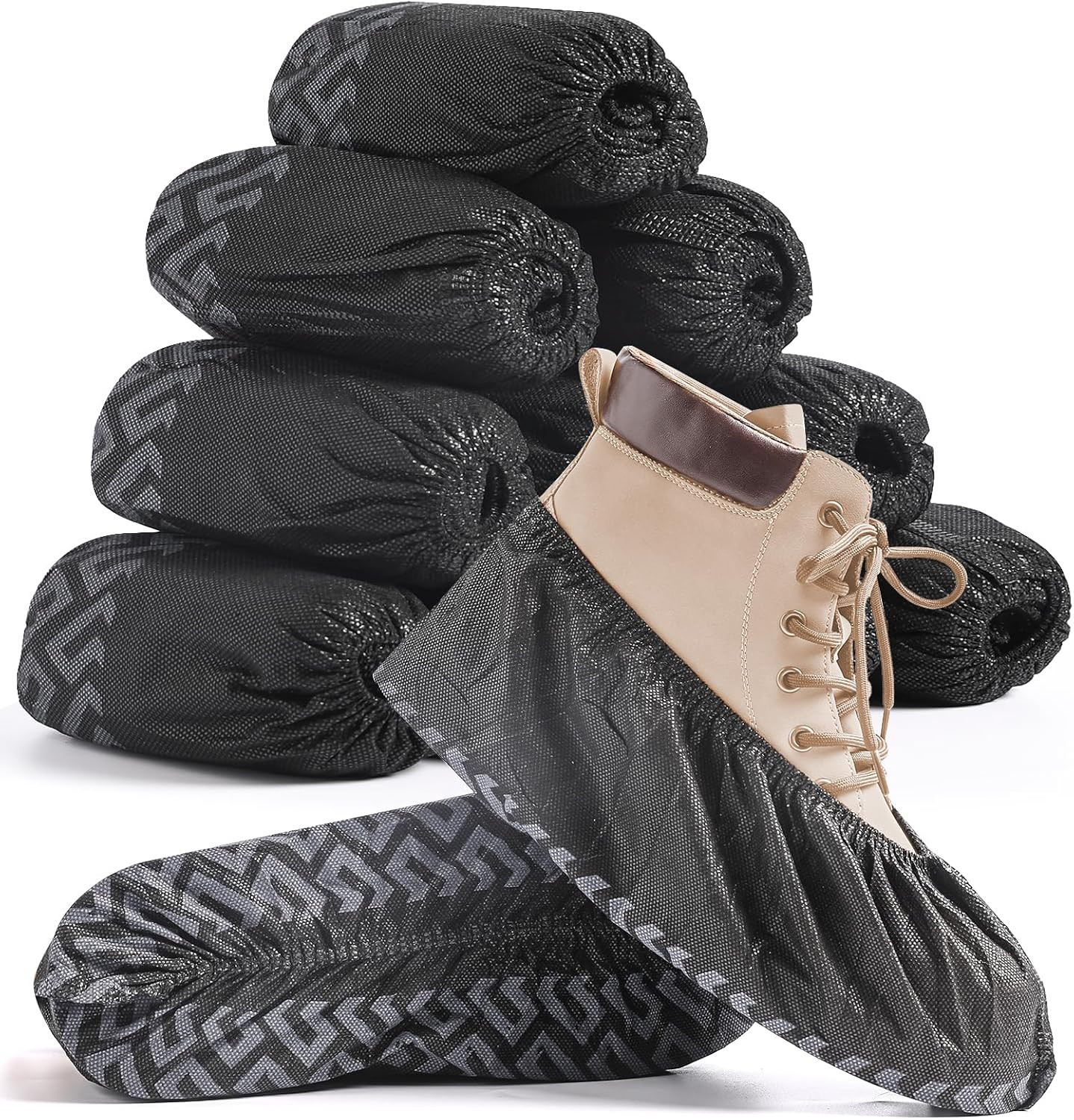 Shoe Covers Disposable Non Slip – 50 Pack (25 Pairs) X-Large Disposable Boot Cov