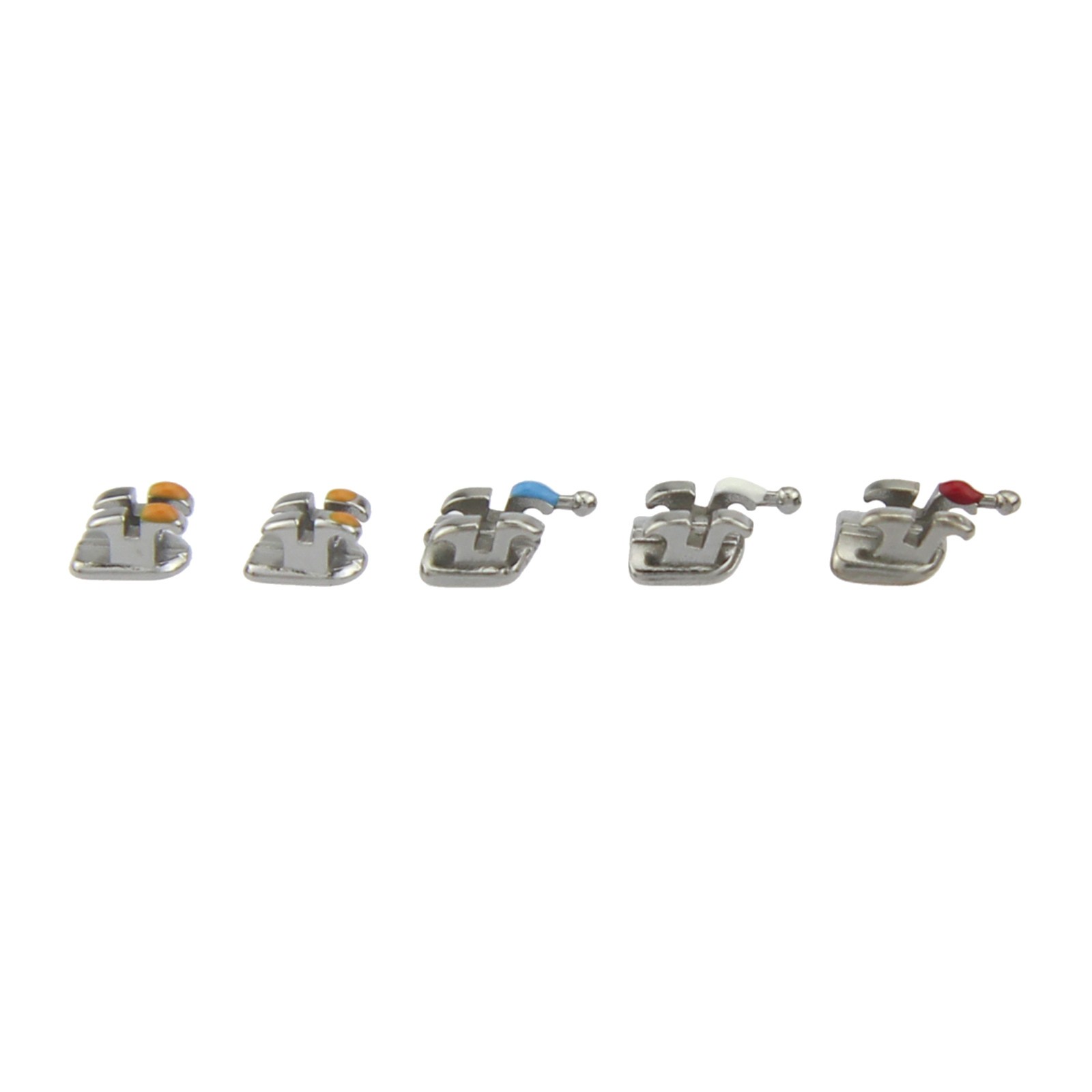 Dental Ortodoncia Brackets MIM Metal Braces Mini Roth MBT 0.018 345 Hooks 5-5