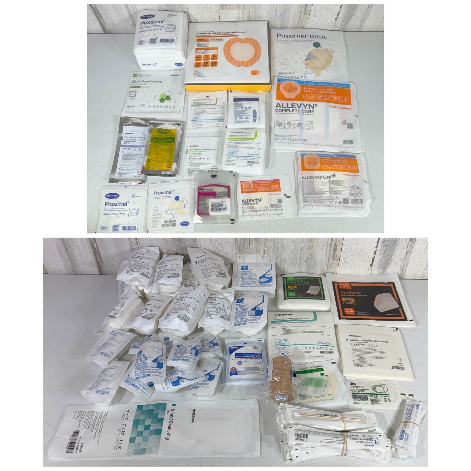 Large Wound Care Medical Supply Lot Mixed Sizes White Sterile Bandage Dressing