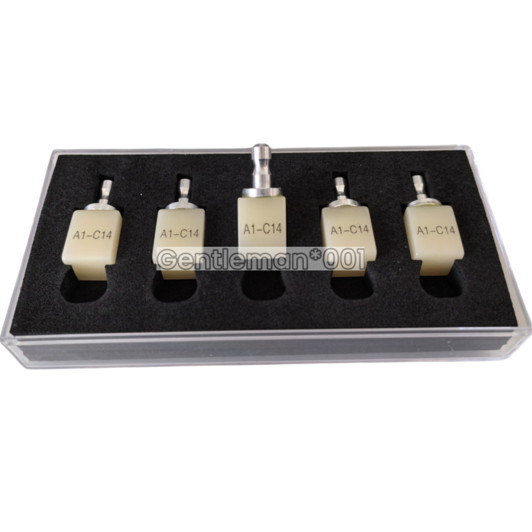 C14 A1 Dental PMMA CAD Blocks Sirona Disk MCXL Block Cerec Bleached 5pcs/Box