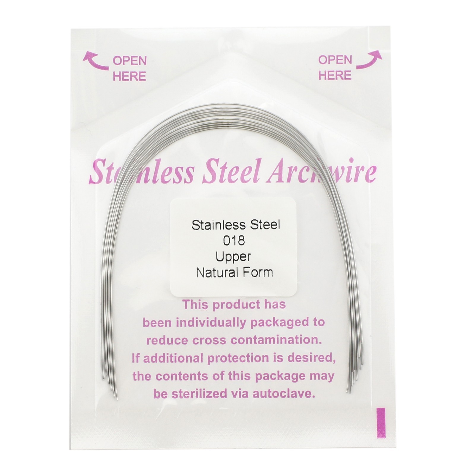 100pcs Orthodontic Archwire Stainless Steel Brace Wires Natural Round Rectanglar