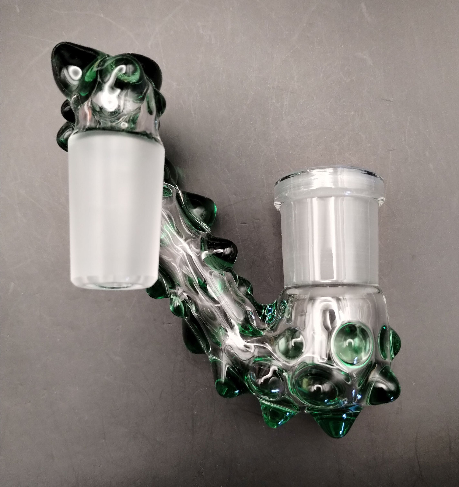 Emerald Green 18mm Female-Male Glass Drop Down Attachment Adapter