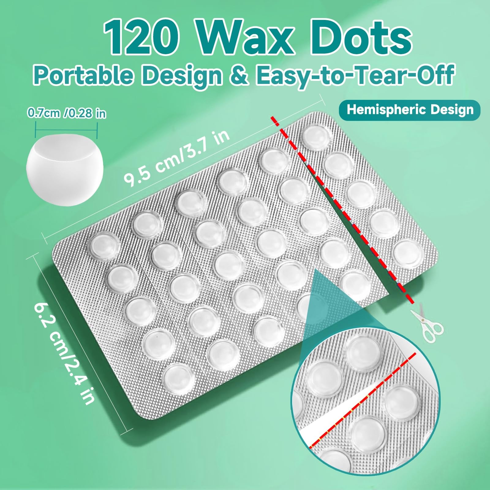 Dental Orthodontic Relief Wax for Braces, Clear, Protective Comfort 120 Pcs