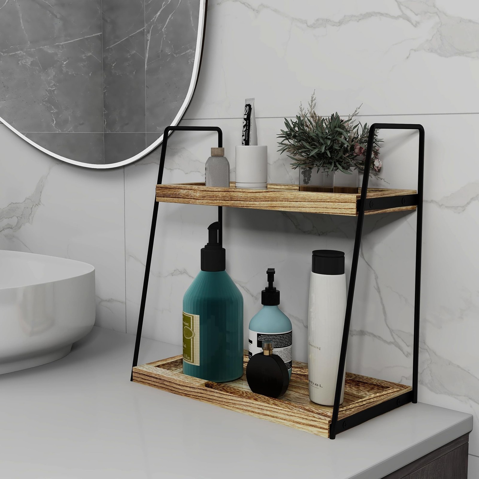 Dorhors 2 Tier Bathroom Counter Organizer Storage,Vanity Organizer for Bathro…