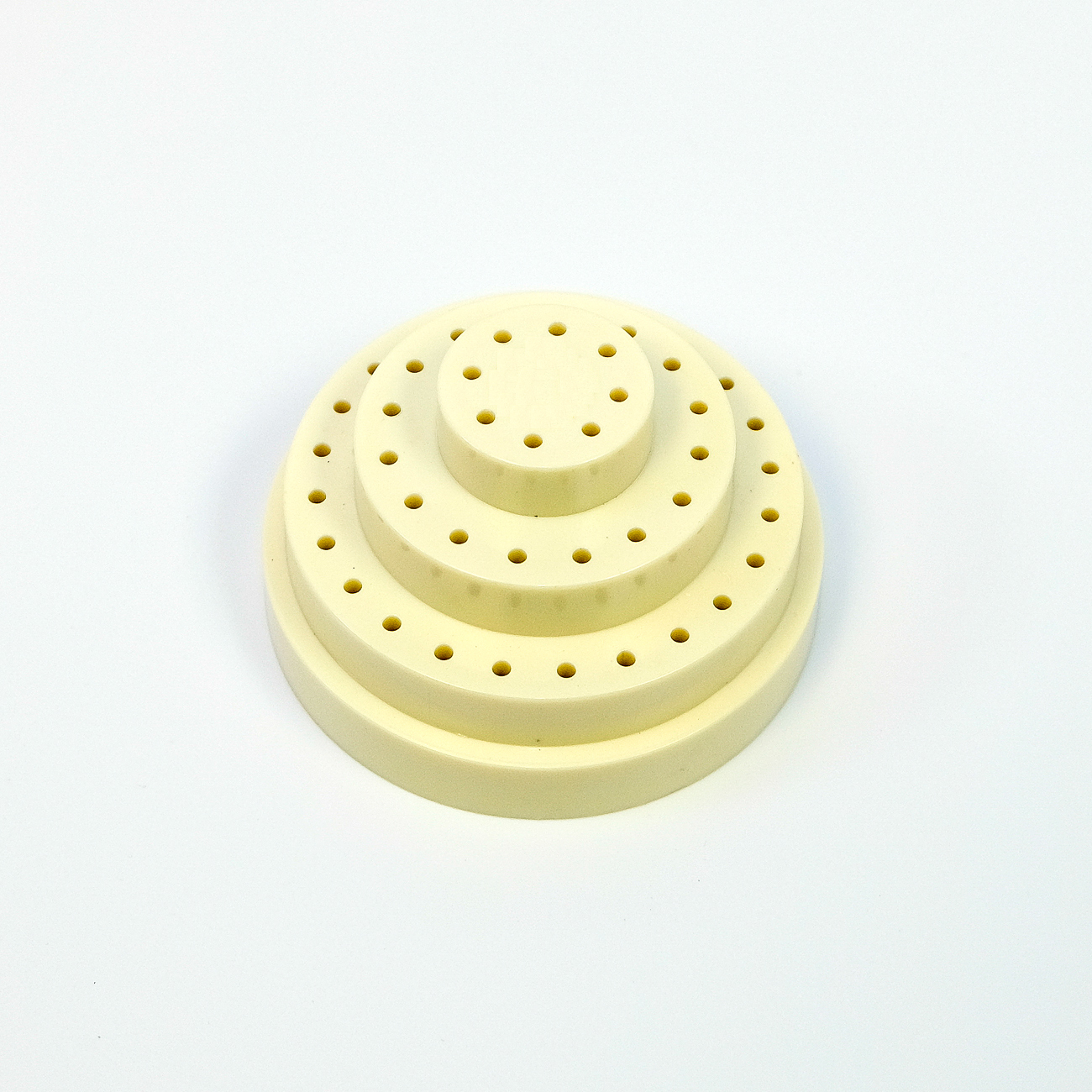 Dental Laboratory Bur Block Holder Station Plastic Lid Holds 48 Burs HP FG 3/32″