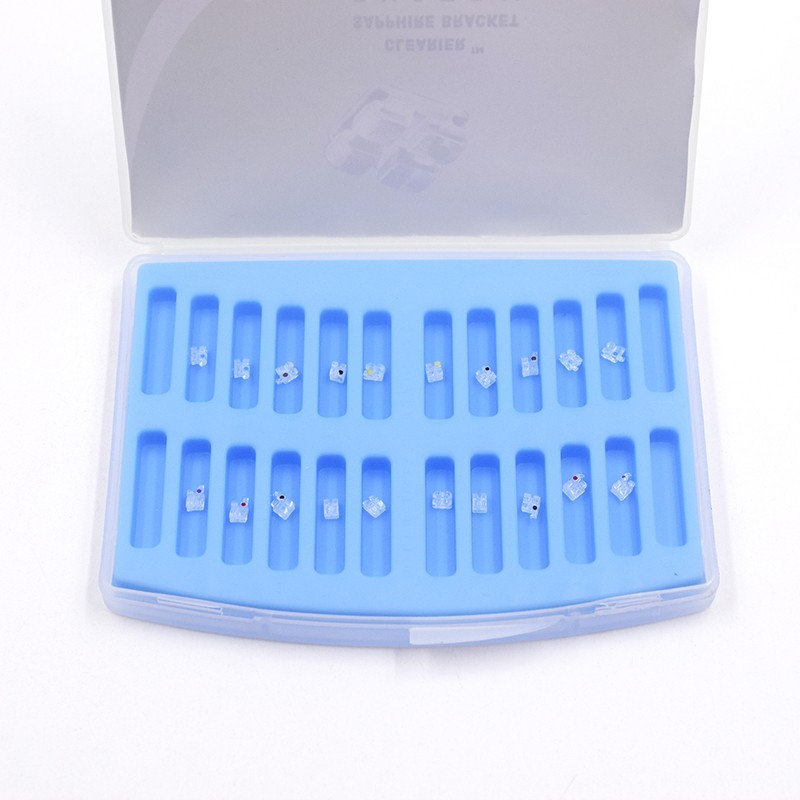 Dental Orthodontic Sapphire Bracket Monocrystalline Aesthetic Roth 022 345 Hooks