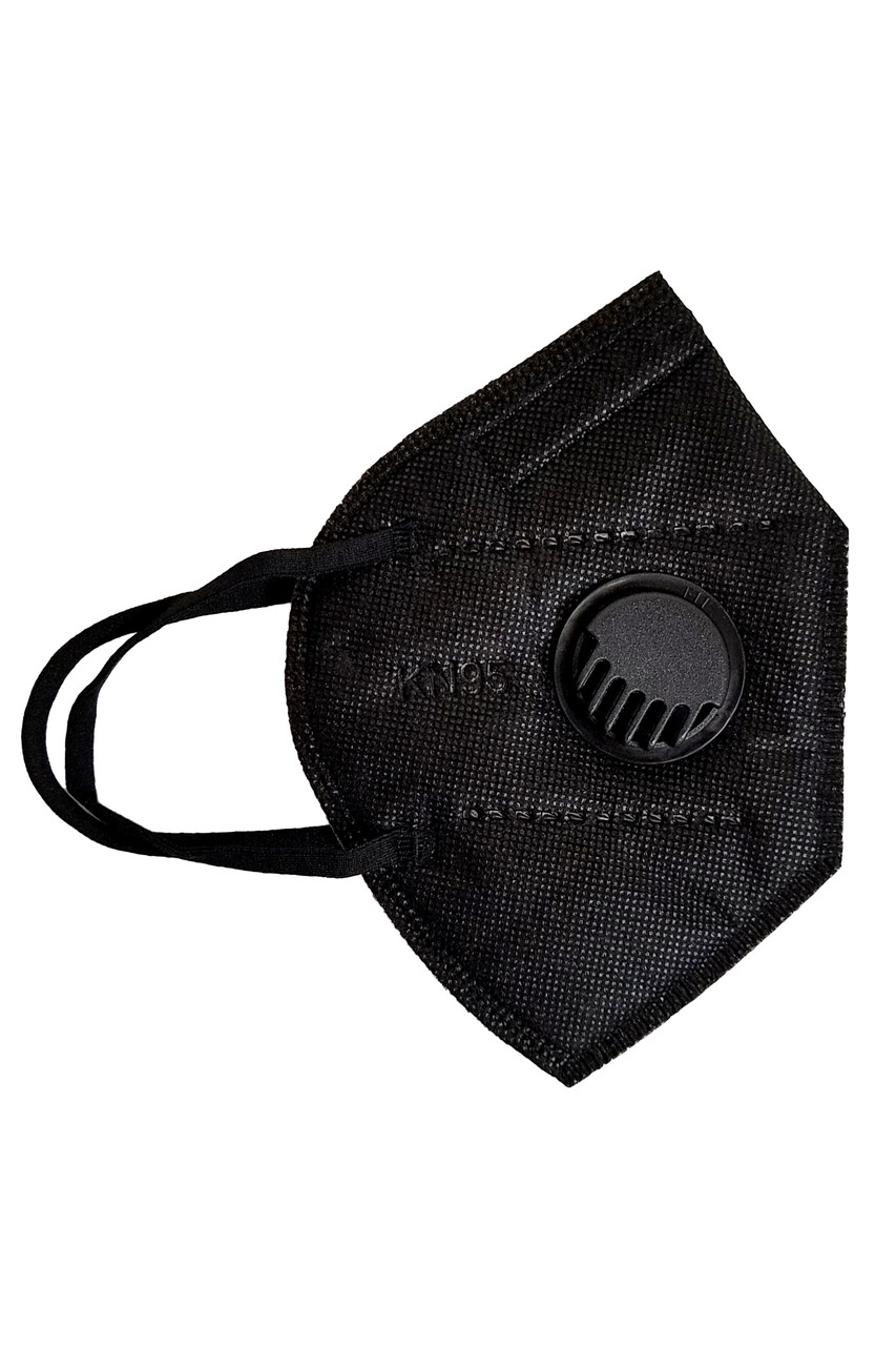 50/100Pcs Black KN95 Face Mask 5 Layer BFE 95% Disposable Respirator with Valve