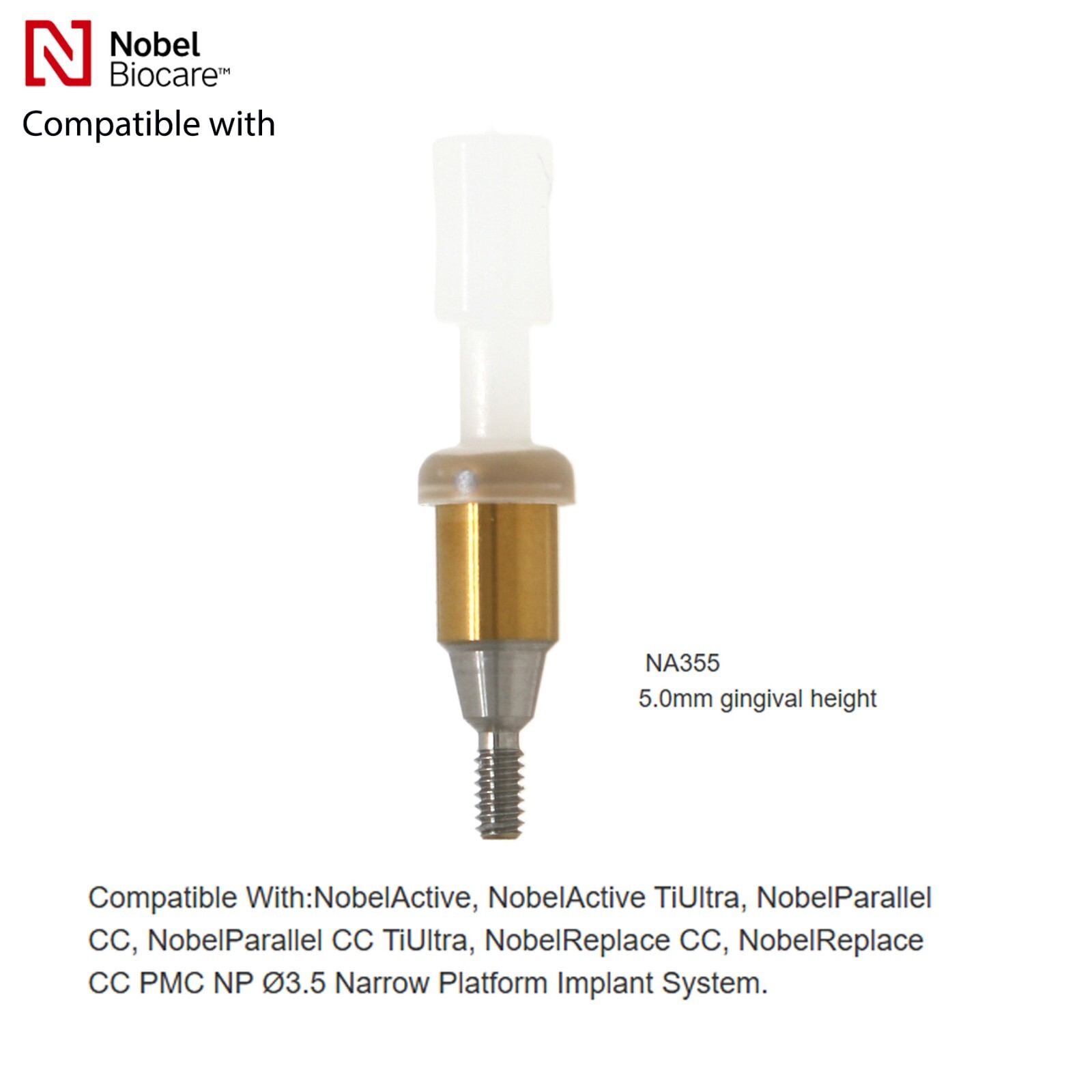Locator Tapered Abutment for Nobel Active Biocare Conical Connection NP/RP 1-5mm