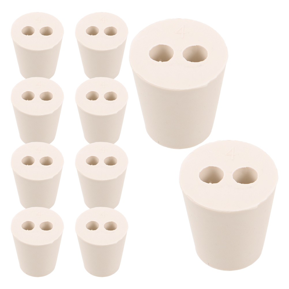 10 Pcs Rubber Experimental Stopper Bung for Test Tube Conical Plugs