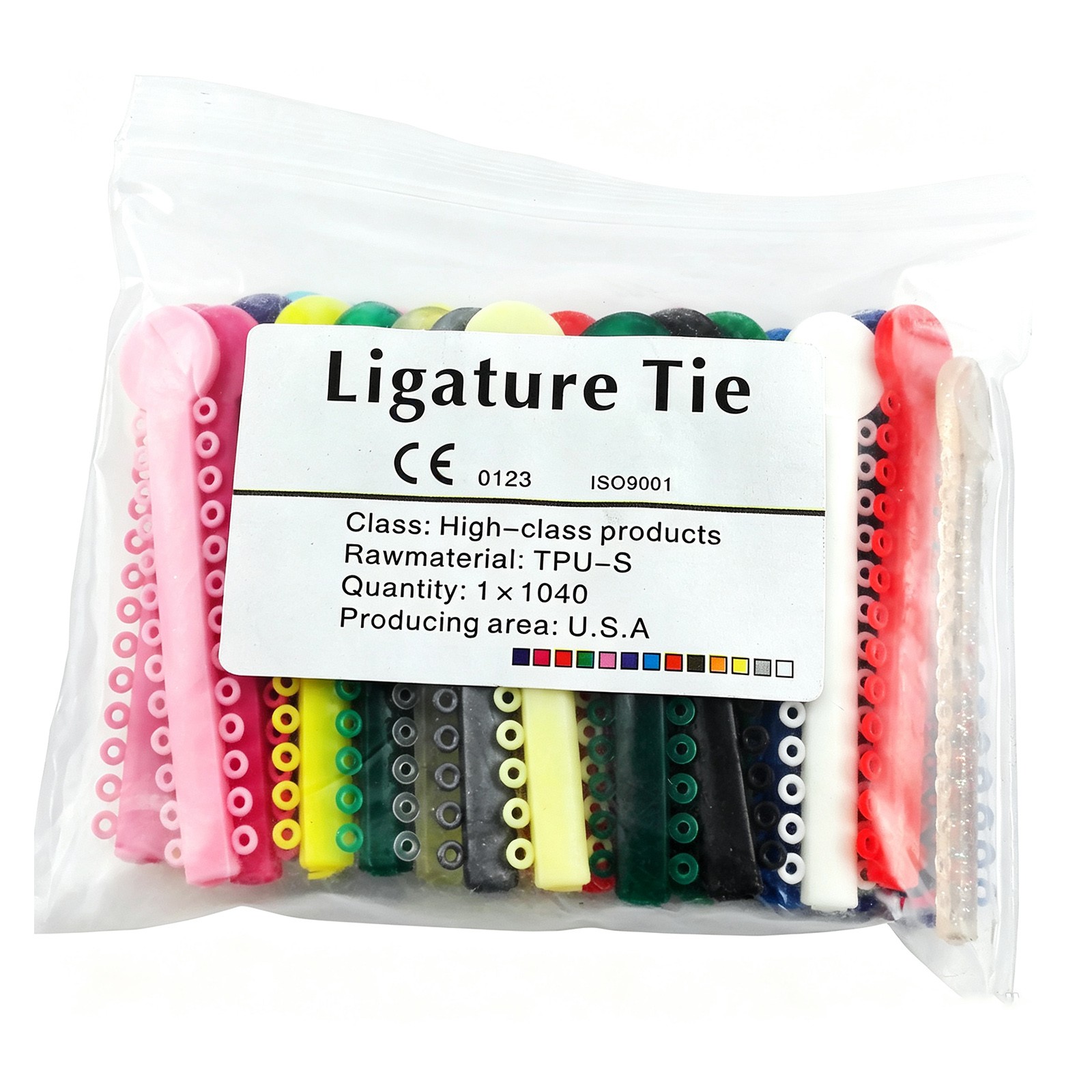 1040pcs/Bag Dental Orthodontic Ligature Ties Braces Elastic Rubber Bands