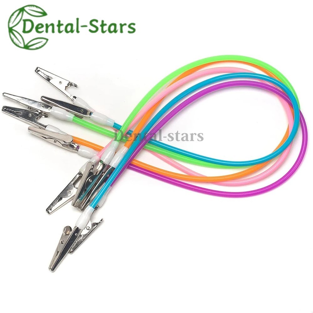 5/100Pcs Dental Silicone Bibs Clip Flexible Patient Napkin Holders Scarf Clip