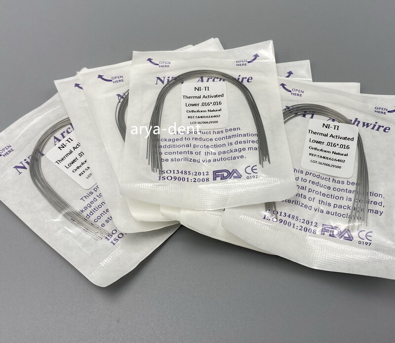 Dental Orthodontic Thermal Activated Archwires Niti Arch Wire Ovoid Natural Form