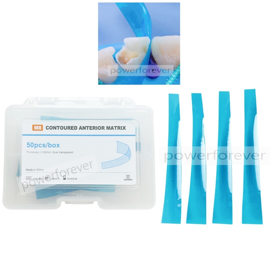 M8 Dental Strip Contoured Anterior Matrix Strips Restoration Matrices 0.05mm