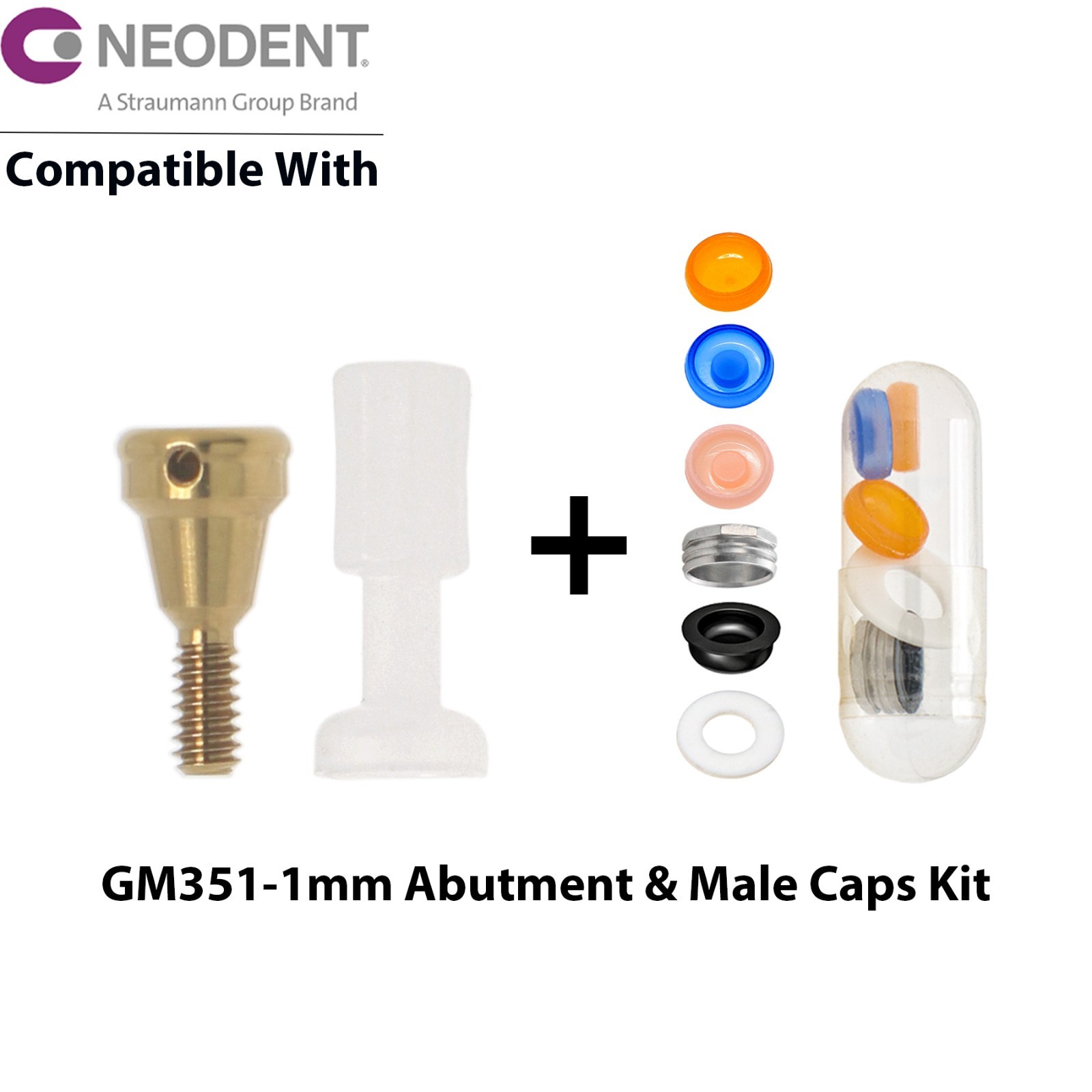 Dental Locator Abutment Overdenture Male Caps Fits NEODENT GRAND MORSE GM 1-6mm