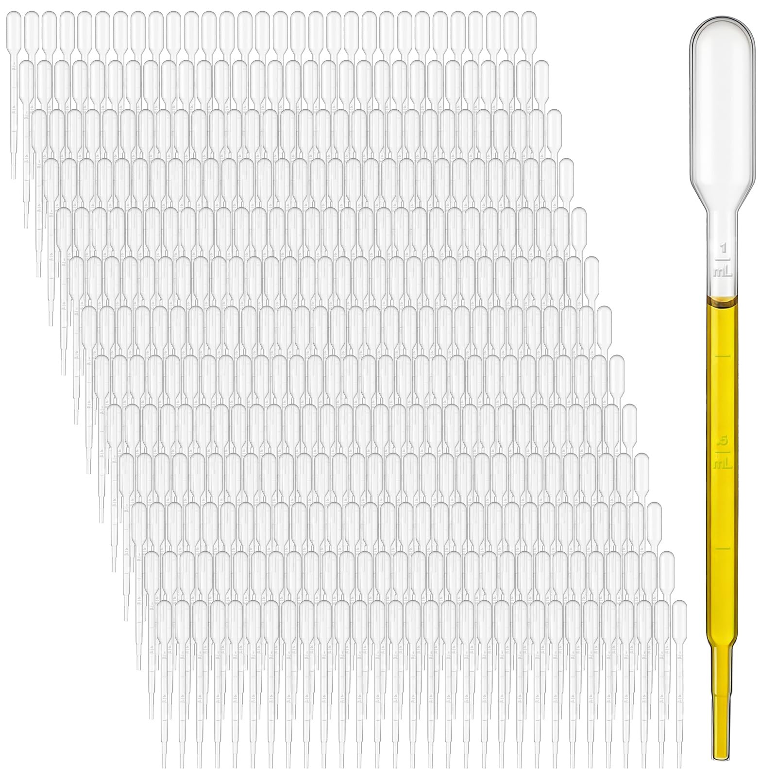 1000 Pcs 1ML Premium Disposable Plastic Transfer Pipettes, Clear Graduated Ey…