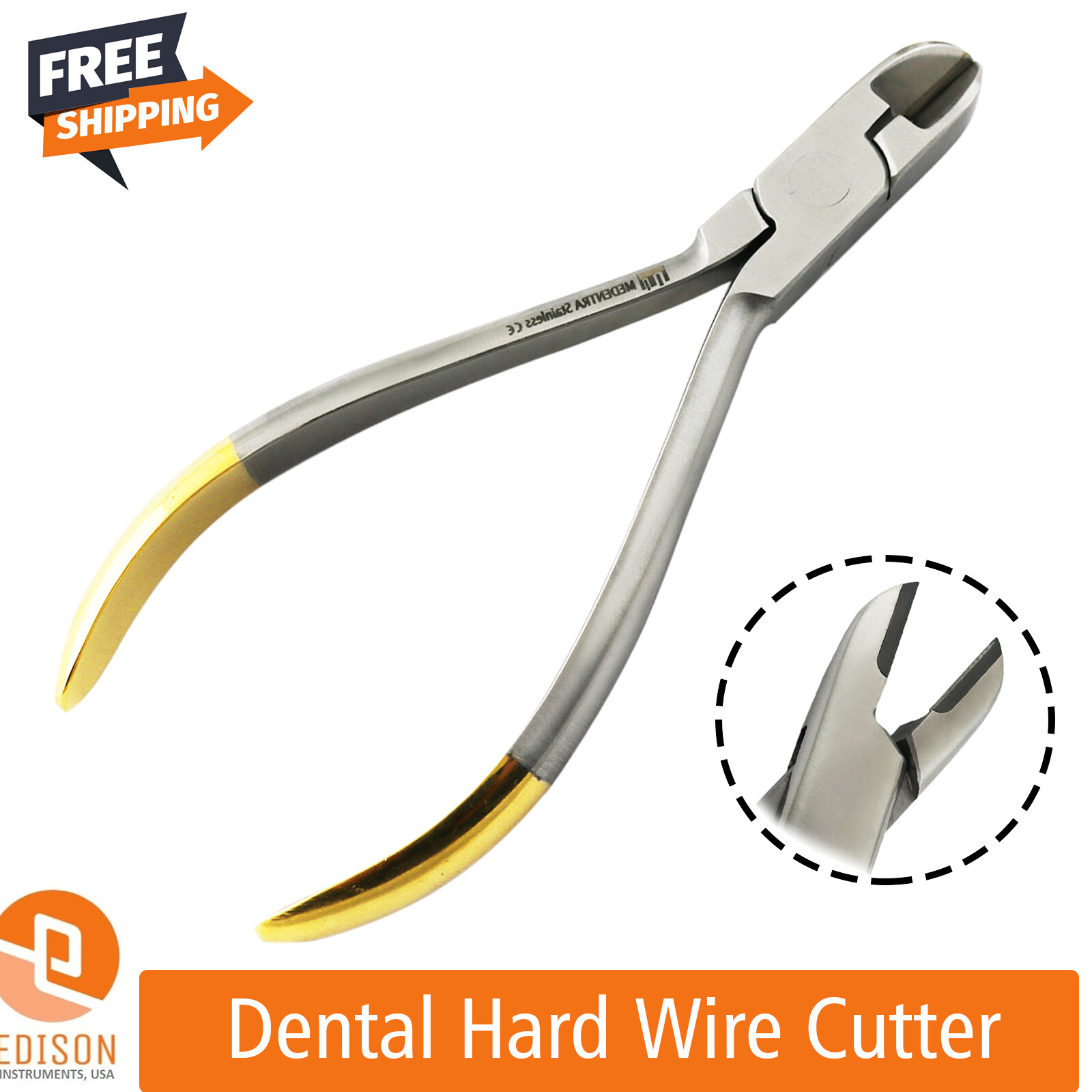 Orthodontic TC Distal End Cutter Hard Wire Bracket Holding Tweezers Dental Plier